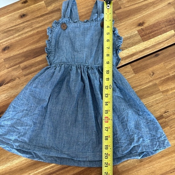 Sage & Lilly Pinafore chambray overalls style dress. Size 3T - Picture 4 of 8